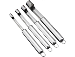 Set De 4 Extractor De Huesos De Acero Inoxidable Para Manzanas Peras Y Frutas Plata