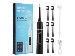 (negro Con Cabezal De Cepillo) Cepillo De Dientes Eléctrico Resistente Al Agua Con Escáner Dental De Vibración Sónica