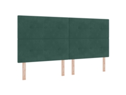 Maison Exclusive - Cabecero Led Con Tiras Led Manual Verde 200 Cm Terciopelo