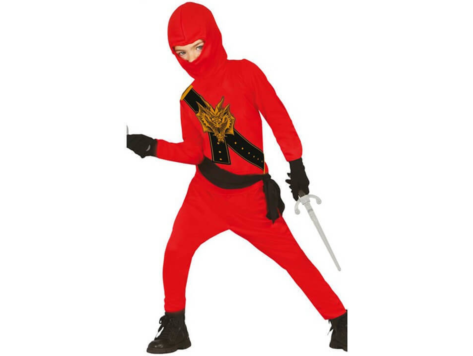 Disfraz de Niño DISFRAZZES Ninja Rojo (Talla: 5 a 6 años)