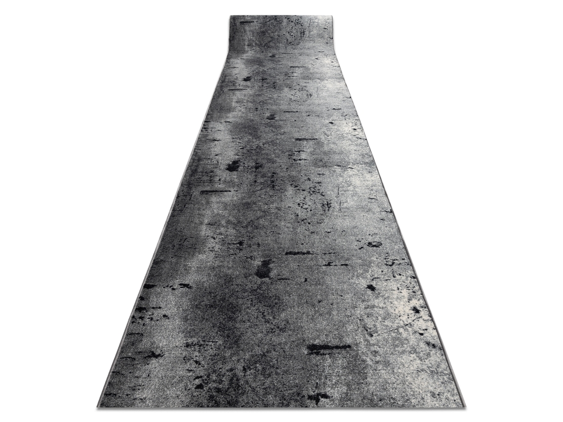 Alfombra de Pasillo con Refuerzo de Goma Marl Hormigón, Gris 80 cm