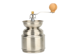 Molinillo De Café Manual De Acero Inoxidable Y Madera Maciza Con Manivela Para Granos.