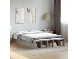 Estructura De Cama Madera De Ingeniería Gris Hormigón 150x200cm