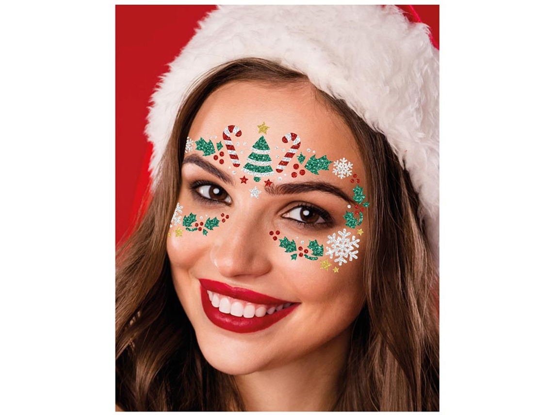 Joyas Faciales Adhesivas Árbol de Navidad