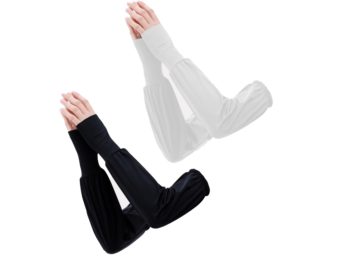 Pares de mangas de protección solar UV para hombres y mujeres, mangas deportivas refrescantes UPF 50 para fútbol y golf.
