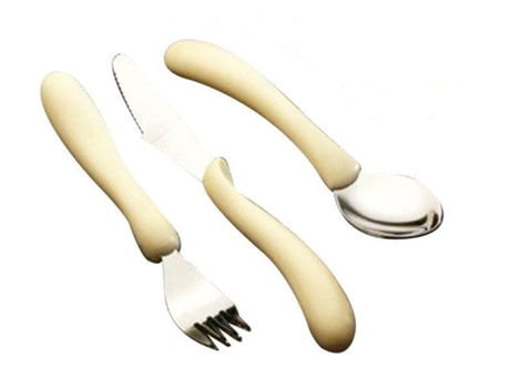 Cubiertos Adaptados con Mango Ergonómico Tres Cubiertos ORTOPRIME