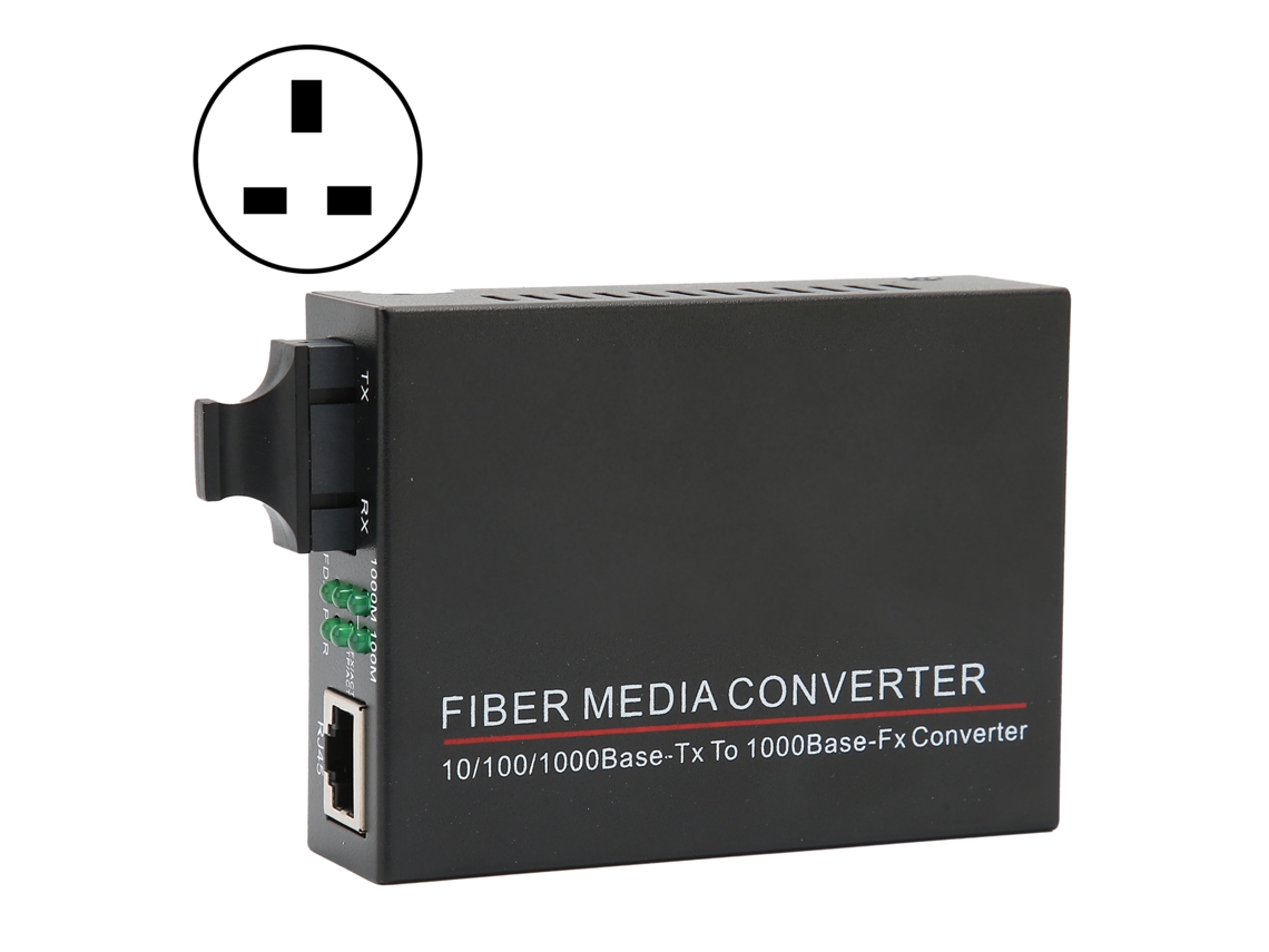 Transceiver De Fibra Tbcmc3602ed20 20km/sc/1310nm Rj45 Roteador Óptico Com Conversor De Mídia Óptica