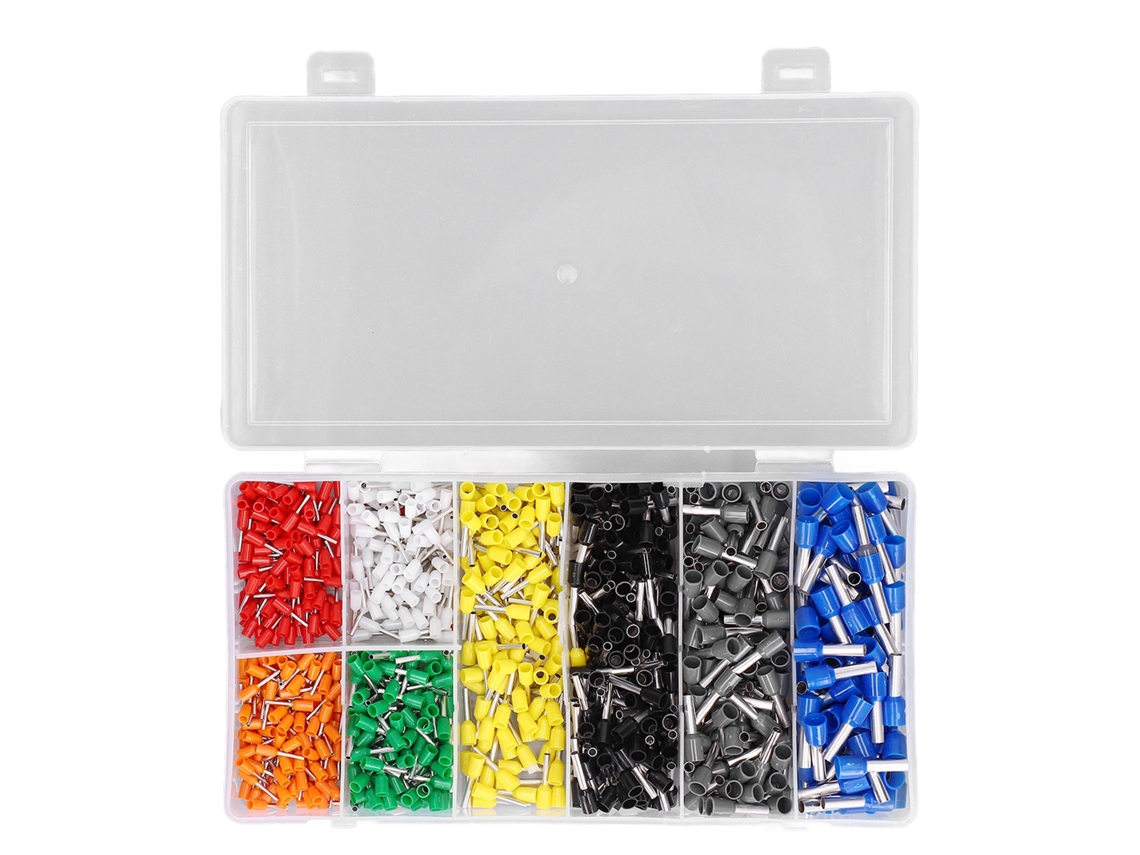 Kit De 1000 Terminales De Cobre Con Casquillos De Varios Tamaños Para Equipos Automotrices Y Domésticos.