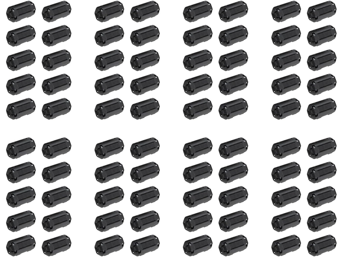 Paquete De 80 Bridas Giratorias Negras De 7 Mm De Diámetro Interior Con Núcleo De Ferrita.
