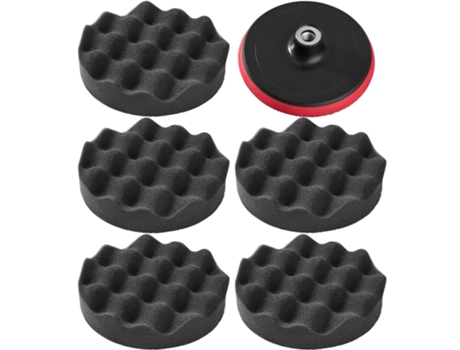 5 Esponjas De Tectoke De Pulido Ondulado + Plato De Rotacin De 150 Mm