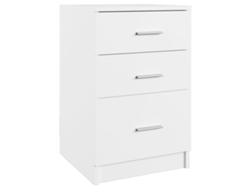 MAISON EXCLUSIVE Mesita de noche de madera blanca (40x40x63 cm)