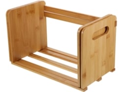 Estantería De Escritorio Extensible De Bambú, Estante De Almacenamiento Multifuncional Para Libros.
