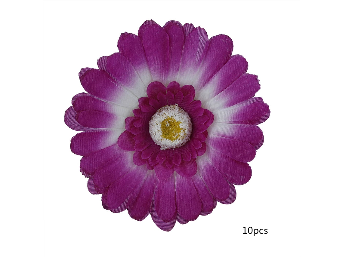 MEOIRUERY 10pcs Corona de Flores Artificiales Simulación Falsa Decoración de Fiesta Adorno para Fotos (Violeta Oscuro)