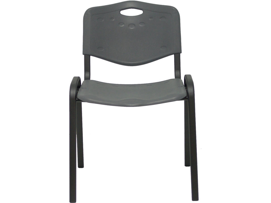 Pack de 4 Sillas de Confidente PIQUERAS Y CRESPO Robledo Gris Escuro (PVC)