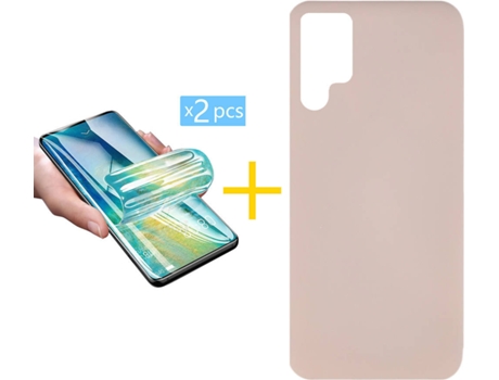 Carcasa + 2 Protectores de Pantalla para Samsung Galaxy S22 Ultra 5G ACCETEL Rosa Pastel