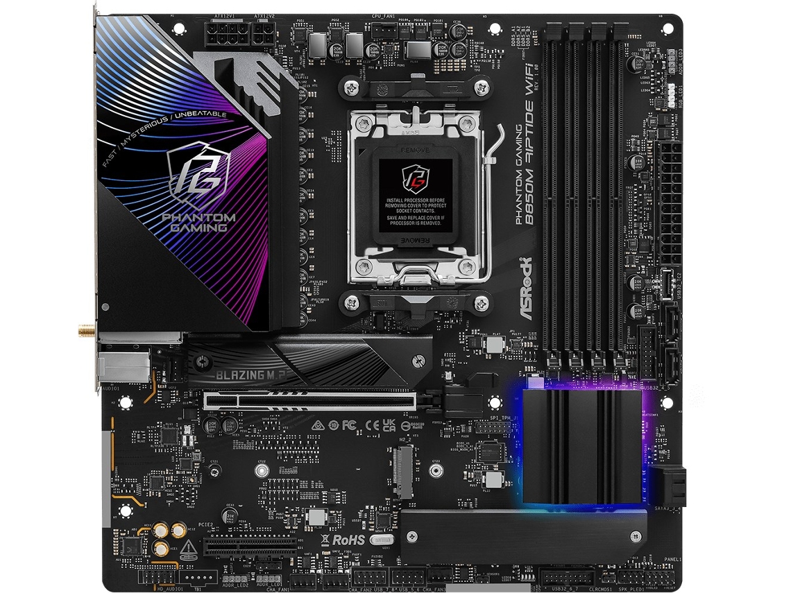 Asrock Phantom Gaming B850m Riptide Wifi Amd B850 Socket Am5 Micro Atx