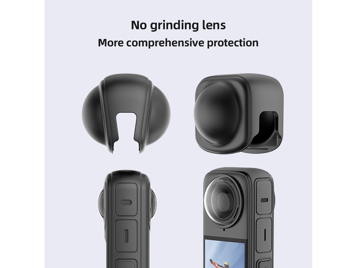 Tapa De Lente De Silicona Para Cámara Panorámica Insta360 X4 Protectora Accesorio Compatible