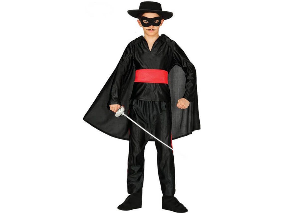 Disfraz de Niño DISFRAZZES Bandido Enmascarado Com Cinturón Rojo (Talla: 3 a 4 años)