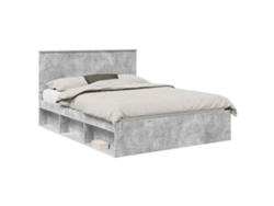 Maison Exclusive - Estructura De Cama Con Cabecera Gris Concreto 150 X 200 Cm