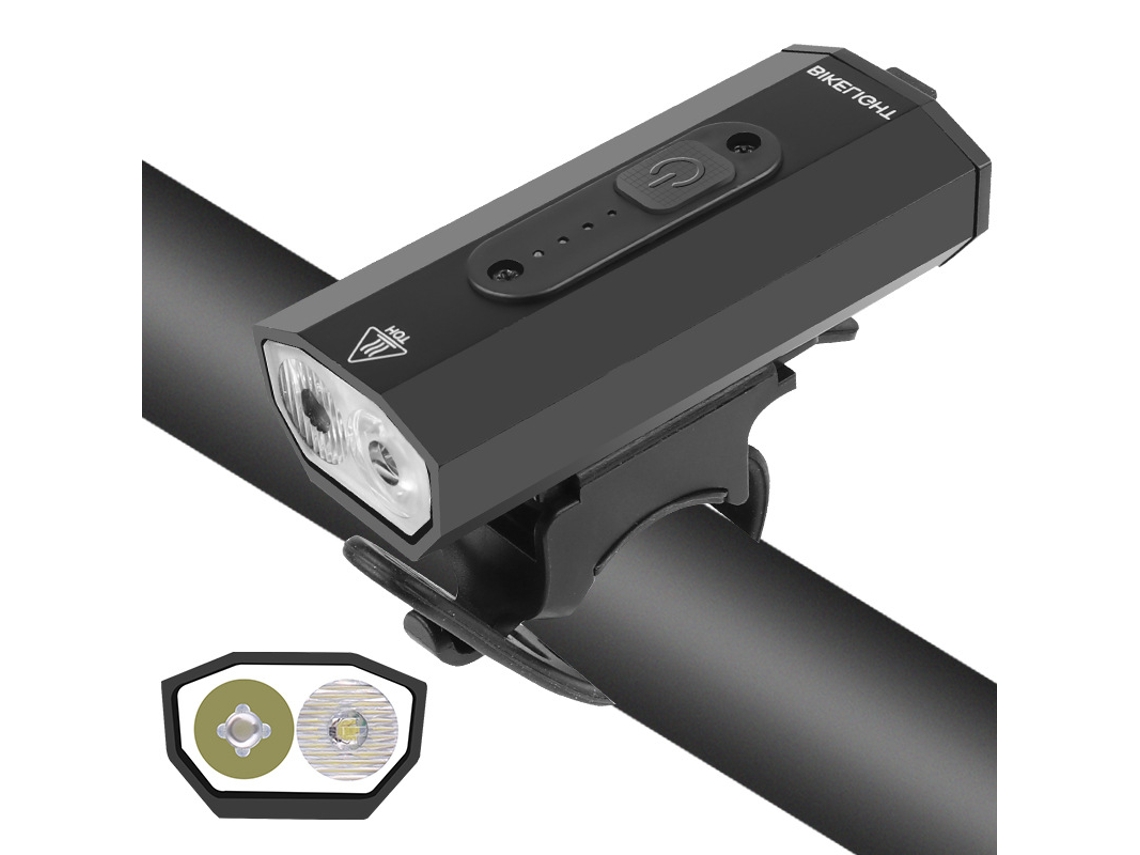 Luz para bicicleta, brillo intenso, resistente al agua, carga USB, ligera