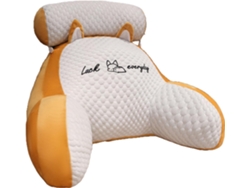 Almohada De Lectura Grande Con Cabecero Desmontable Para Trabajar O Leer En La Cama O En El Suelo,naranja Gertiz