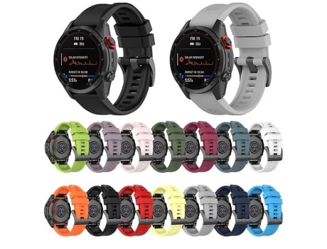 Correa para Garmin Fenix 6s 20 mm Silicona Color sólido Correa de reloj verde oscuro VENISYMLIS
