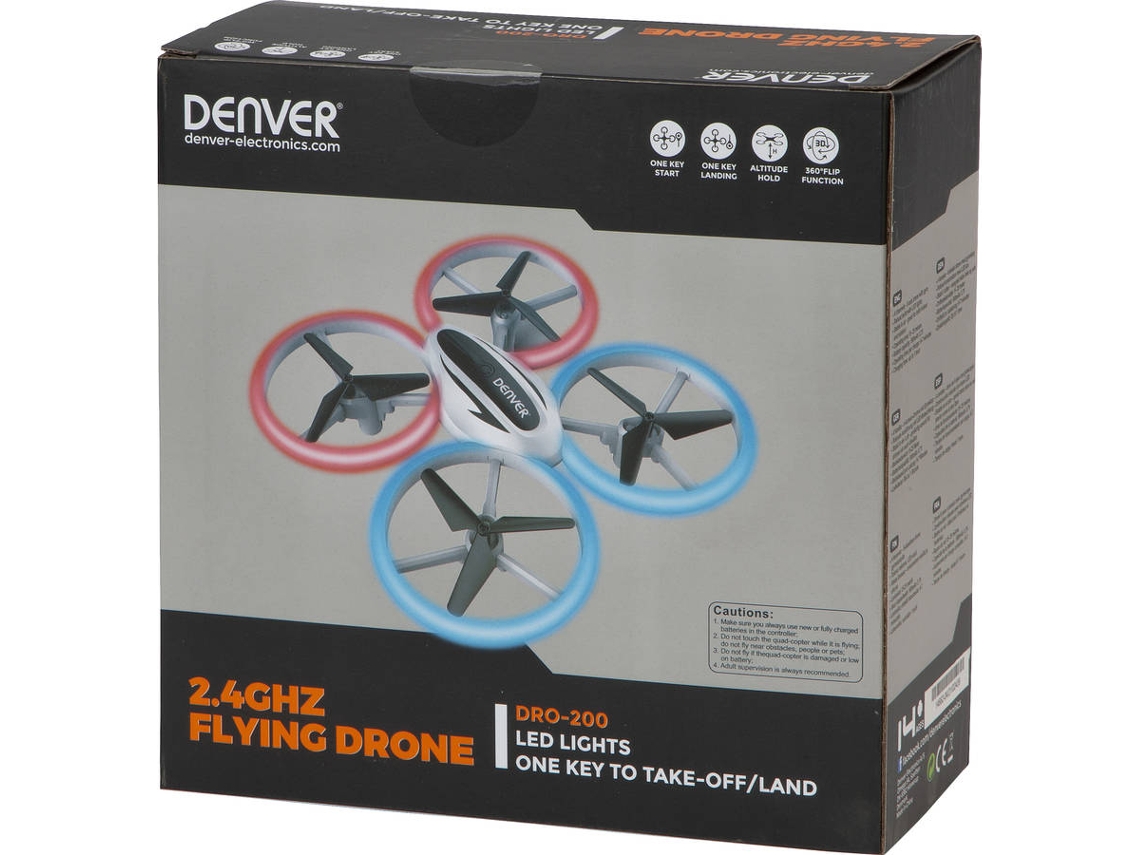 Drone DENVER DRO200 (Autonomía Hasta 7 minutos) Worten.es