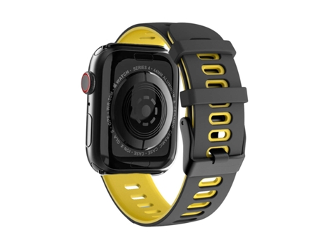 Correa para Apple Watch Series 7 45mm Negro y Amarillo