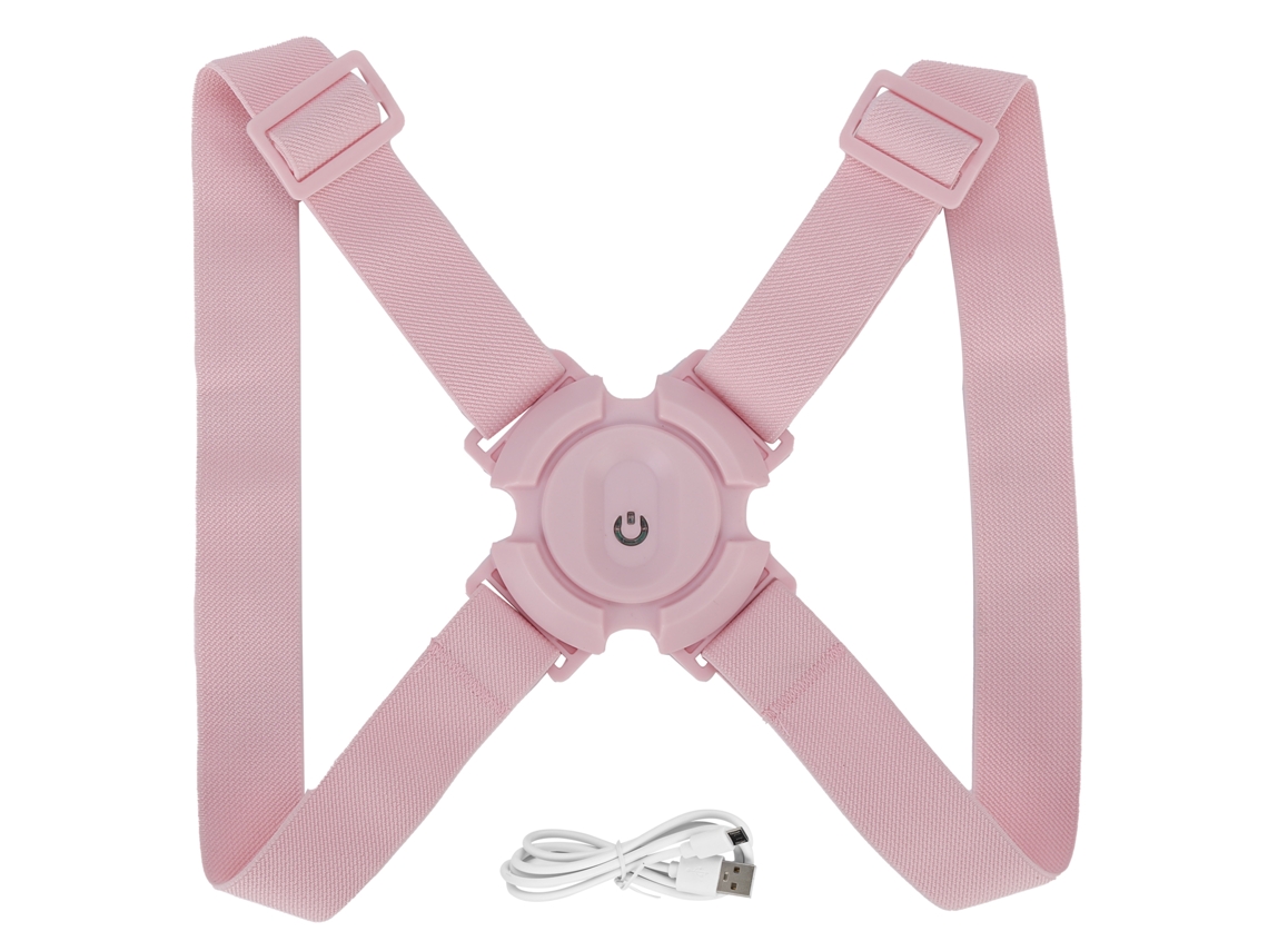 Corrector De Postura Inteligente Ajustable Con Sensor Inteligente Para Adultos Y Niños - Rosa
