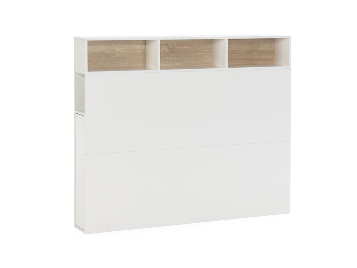 Cabecero de cama Zeus 165 cm blanco, 2 puertas 9 huecos