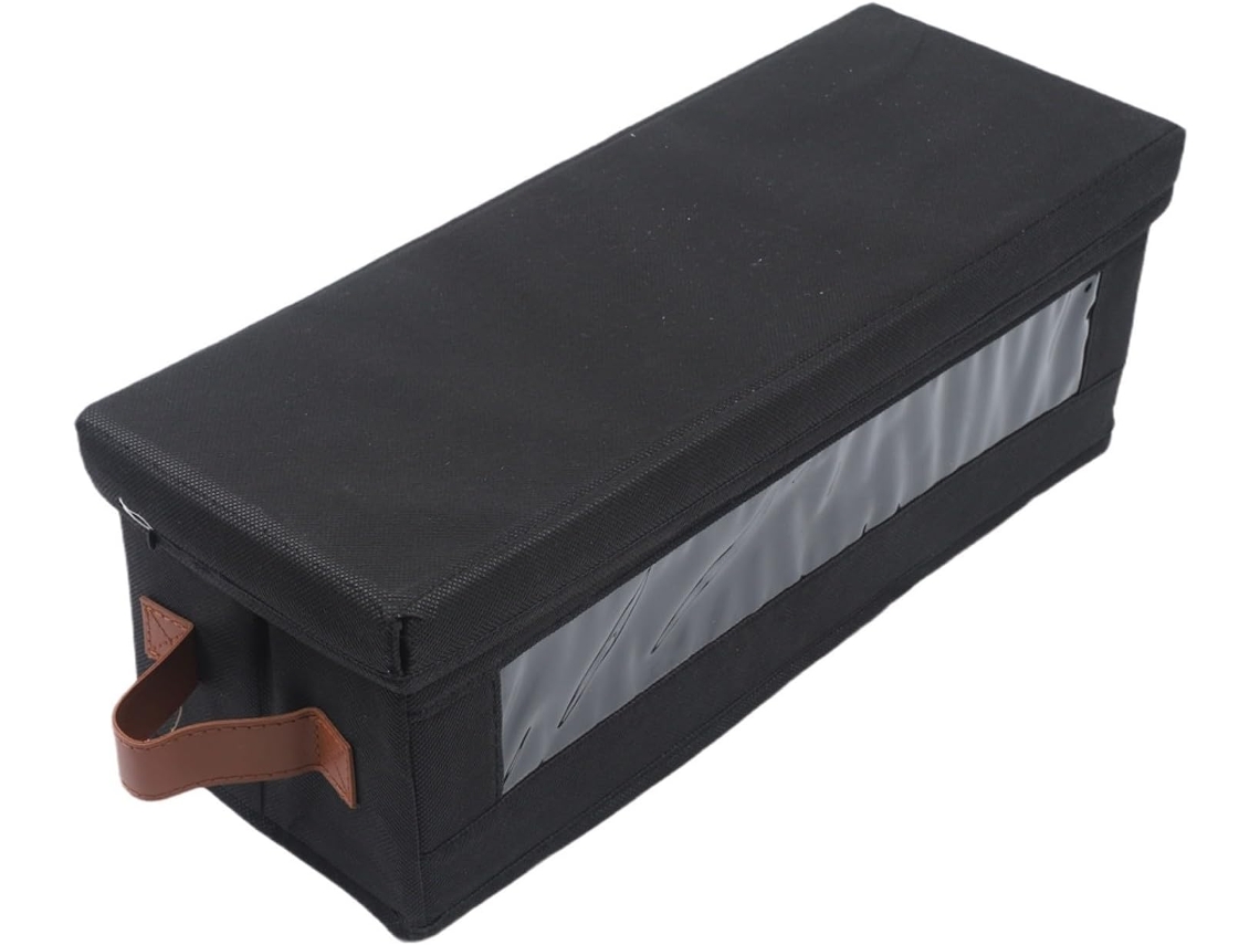 Caja De Almacenamiento De Cd De Tela Oxford Transparente Con Asas, 37 Joyeros