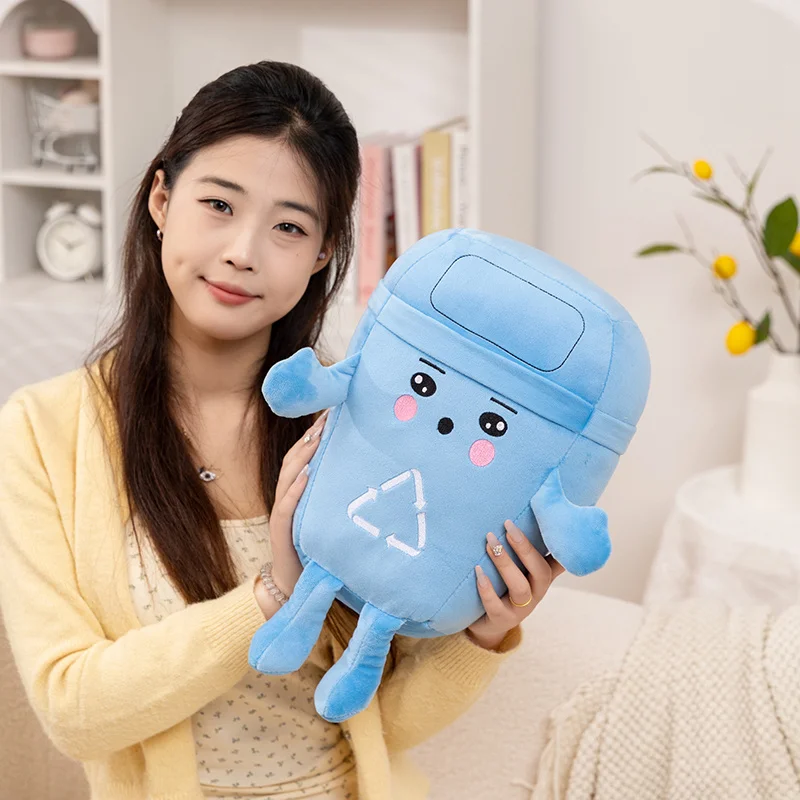 (azul, 30 Cm) Funda De Almohada Decorativa De Tela Para Clasificar Basura De Adultos