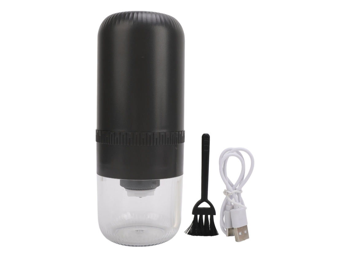 Molinillo De Café Eléctrico Automático Usb Con Cuchilla De Acero Inoxidable Para Uso Doméstico, Negro/gris.