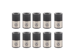 10 anillos magnéticos para puntas de destornillador de 1/4'' (6,35 mm), 21 mm de diámetro, resistentes y extraíbles.
