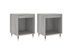 Maison Exclusive - Mesita De Noche 2 Uds Madera Ingeniería Gris Sonoma 40x35x50 Cm