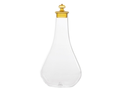 Botella De La Colección Zafferano Pirolo En Vidrio Borosilicato Soplado A Mano, Color Ámbar, Con Un Tapón Esculpido Único Y Sofisticado.