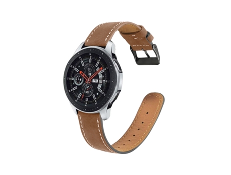 Correa de reloj inteligente para Samsung Galaxy Watch Active/Active 2 40 mm/Active 2 44 mm Correa de reloj de cuero con cola redonda (marrón)