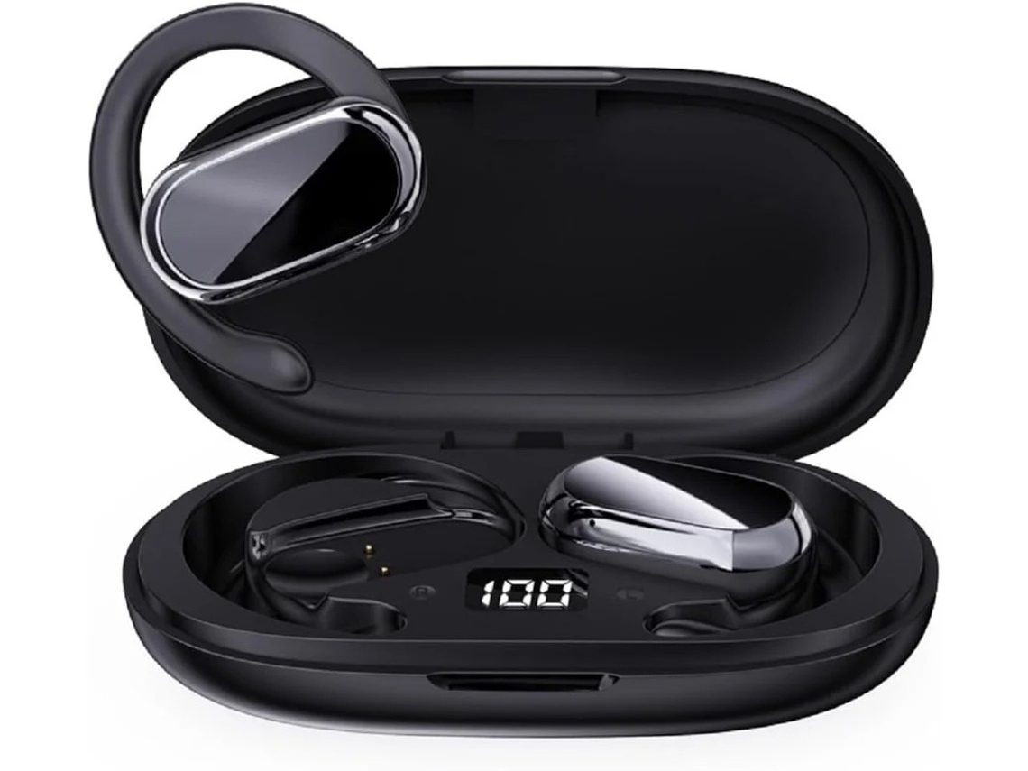 Auriculares Abertos Earhook Sem Fio Externos Condução Yizhood Bluetooth Negro