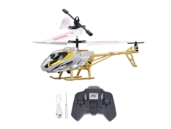 Helicóptero de Controle Remoto 3.5 Canais 2.4GHz Com Luz Usb Recarregável Prata