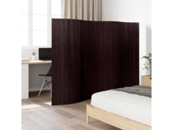 Biombo Divisor Bambú Marrón Oscuro 250x165 Cm