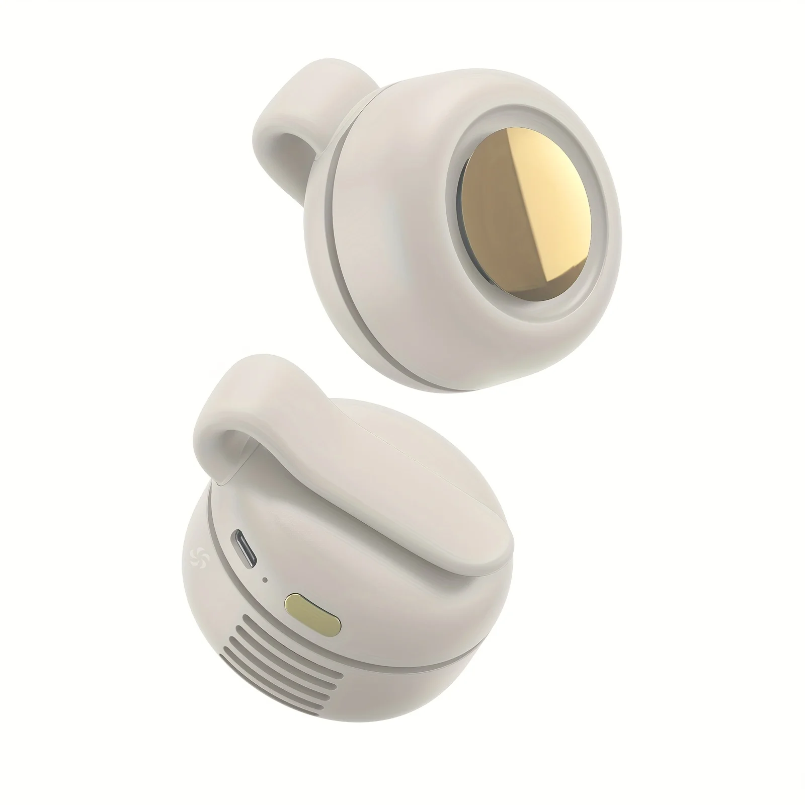 (branco) Mini Ventilador De Clipe Para O Verão, Ajustável Em 360°, Leve E Portátil.