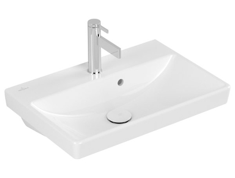 Villeroy &amp, Boch Avento Lavabo compacto 4A0055, 550x370mm, 1 agujero para grifo, con rebosadero