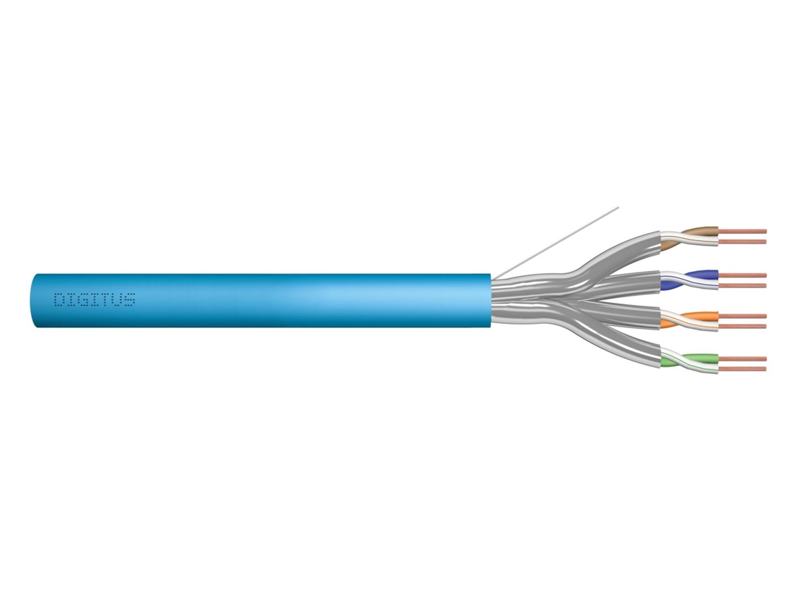Cable Cat.6a, U/FTP, DCA, AWG 23/1, Lsoh, 50 m, azul, cable de instalación Digitus
