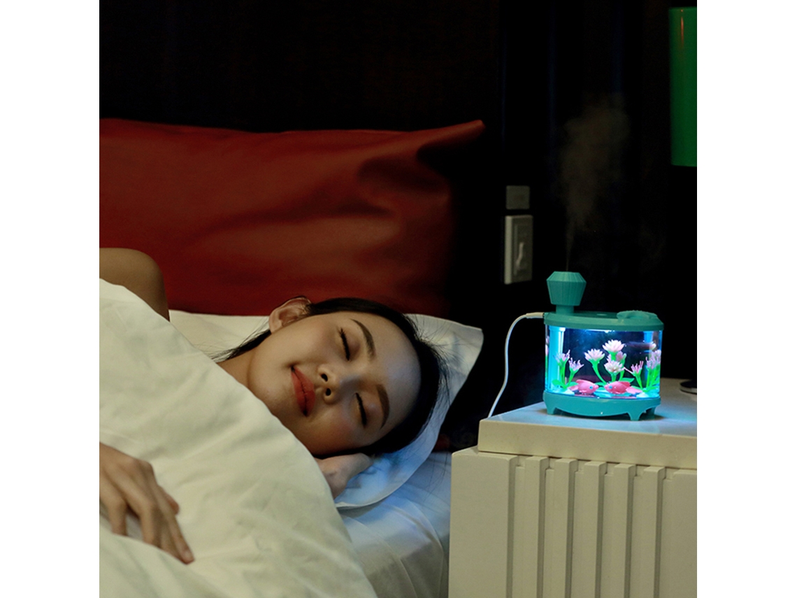 Humidificador Ultrasónico Led Para Acuario Con Purificador De Aire Y Luz Nocturna Usb.