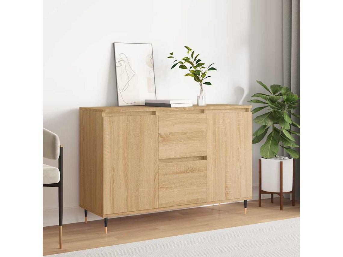 Aparador | Vitrina buffet 101,5x35x70 cm Roble Derivatives Sonoma