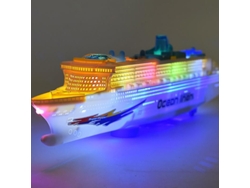 Barco De Juguete Eléctrico Ocean Liner Cruise Ship Con Luces Intermitentes Y Música, Modelo Educativo Para Niños.