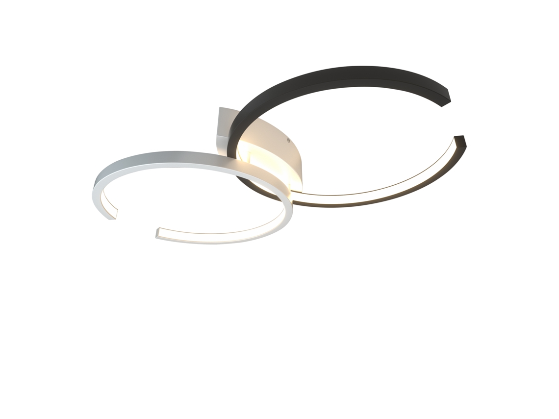 Lámpara de Techo Led Salón Lámpara de Techo Blanca Negra 54Cm Moderna 24W NETTLIFE