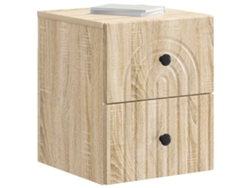 Maison Exclusive - Mesita De Noche De Pared 2 Pcs Roble Sonoma 33 X 34,5 X 40 Cm
