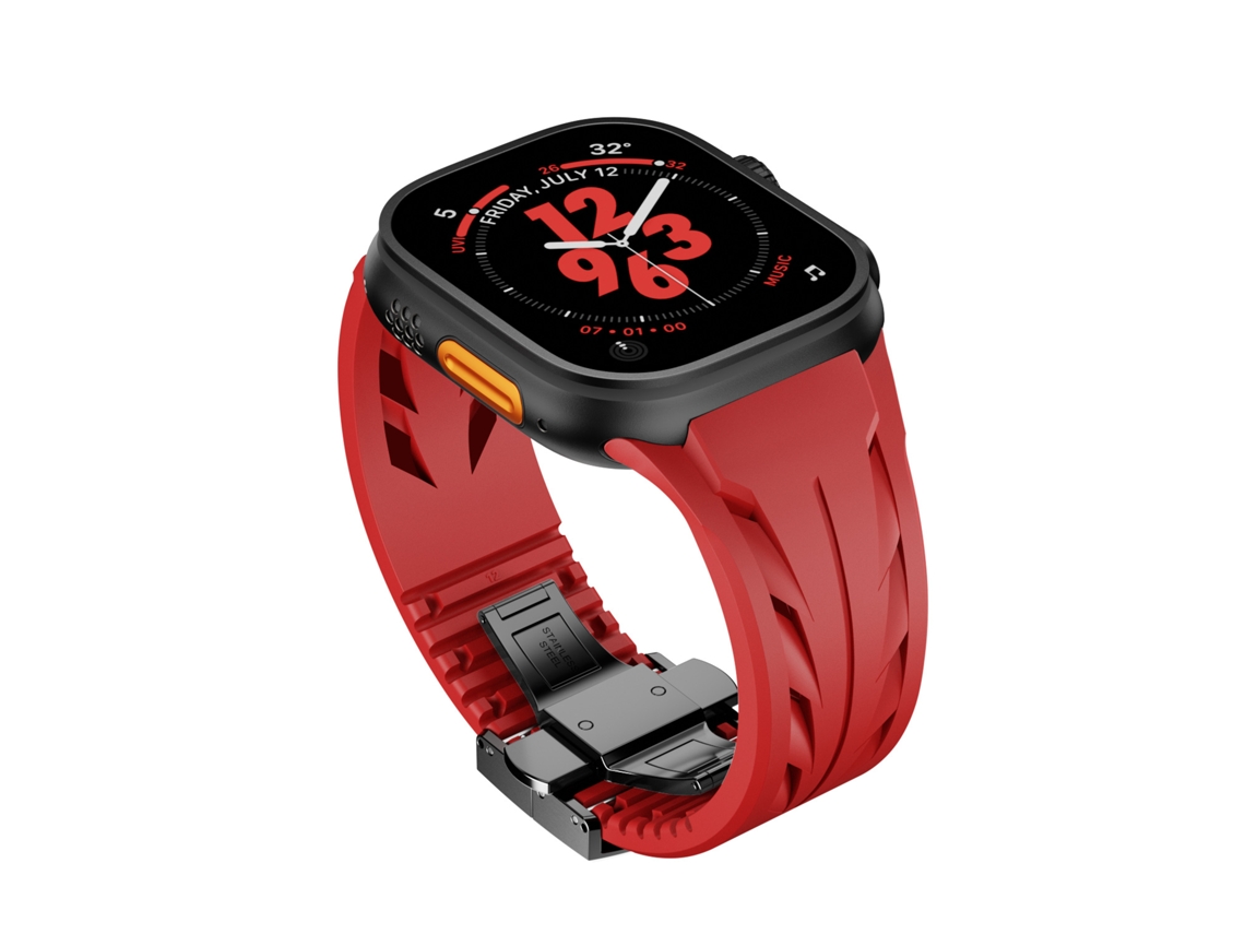 Correa roja XIAOMOYU para Apple Watch (44/45/46/49 mm)