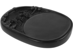 Tintero redondo negro para caligrafía y pintura, decorativo y práctico.